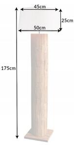 Estila Textilné tienidlo okrúhleho tvaru na stojacu lampu Treety v prírodnej ľanovej farbe 50cm