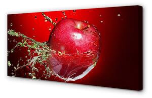 Obraz canvas jablko kvapky 100x50 cm