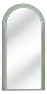 Estila Art deco dizajnové zrkadlo Swan oblúkového tvaru s pastelovým zeleným kaskádovým rámom 160cm