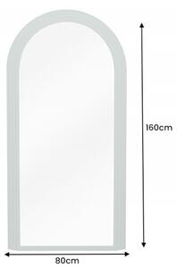 Estila Art deco dizajnové zrkadlo Swan oblúkového tvaru s pastelovým zeleným kaskádovým rámom 160cm