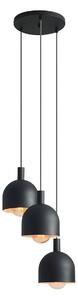 Aldex BERYL 3 RING | Závesná lampa s rôzne dlhými tienidlami Farba: Čierna
