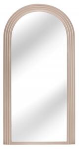 Estila Art deco dizajnové zrkadlo Swan oblúkového tvaru s béžovým kaskádovým rámom 160cm