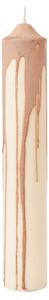 Sviečka Dryp Pillar Beige 30 cm
