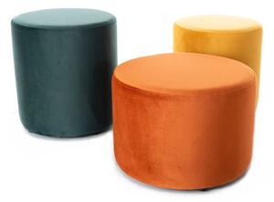 Sada 3x taburet Caen Velvet, mix farieb