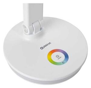 Stolná lampa Platinet 12 W, RGB osvetlenie + USB, biela