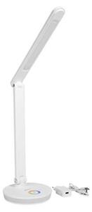 Stolná lampa Platinet 12 W, RGB osvetlenie + USB, biela
