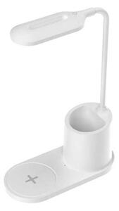 Stolná lampa Platinet 3 W, bezdrôtové nabíjanie, biela