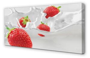Obraz canvas jahodové mlieko 100x50 cm