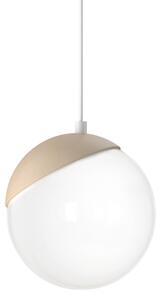 Luster na lanku SFERA WOOD 1xE14/40W/230V biela