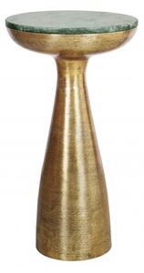 Estila Dizajnový príručný stolík Elements okrúhly zlatý 57cm