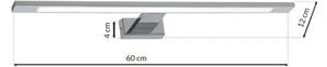 LED kúpeľňové zrkadlové osvetlenie SHINE LED/12W/230V 60 cm IP44 lesklý chróm