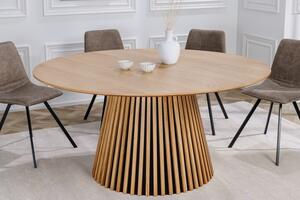 Estila Moderný jedálenský stôl Davidson z dreva okrúhly hnedý dub 120cm