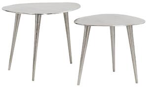 Estila Dizajnový set strieborných konferenčných stolíkov Elements 50cm