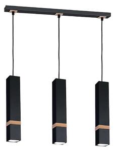 Luster na lanku VIDAR 3xGU10/25W/230V čierna