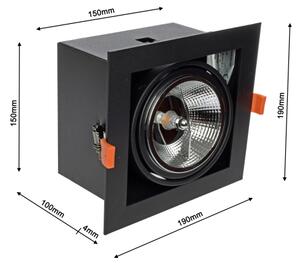 Podhľadové svietidlo PLAZA AR111 1xGU10/12W/230V čierna