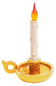Stolové Lampa SELETTI, Grimm Bugia, stmievateľné, Zlatá / Mosadz, Obývacia izba, Plast, Dizajnový