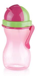 TESCOMA detská fľaša so slamkou BAMBINI 300 ml, zelená, ružová 