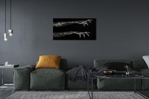 Obraz canvas Čierne pozadie špinavé ruky 100x50 cm
