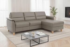 ROHOVÁ SEDAČKA, koža, sivá Sit & More - Sedačky, Online Only