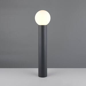 Chodníkové svetlo Mures, antracitová farba, výška 80 cm, kov, Čierna, Hliník, Moderný, Osvetlenie príjazdovej cesty