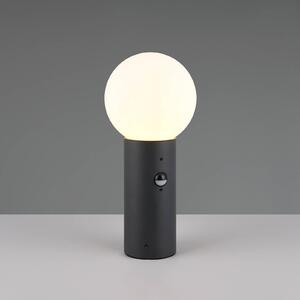 Stojanová lampa Mures, antracitová, výška 40 cm, kov, senzor, Čierna, Hliník, Moderný, Vonkajčie stĺpové osvetlenie