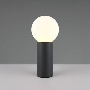 Stojaca lampa Mures, antracitová, výška 40 cm, kov, Čierna, Hliník, Moderný, Vonkajčie stĺpové osvetlenie