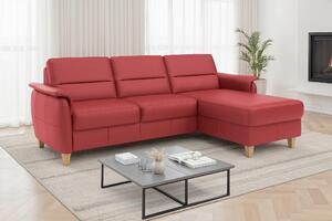 ROHOVÁ SEDAČKA, koža, červená Sit & More - Sedačky, Online Only