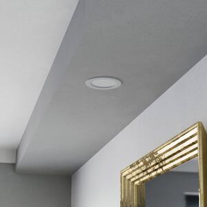 EGLO connect Smart-LED-zapustené svietidlo Fueva 6-Z, biele, Ø 12cm, Biela / opálová, Obývacia izba / jedáleň, Plast, Moderný, Zapustené stropné svietidlo