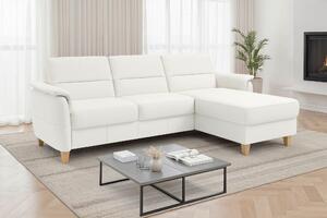 ROHOVÁ SEDAČKA, koža, biela Sit & More - Sedačky, Online Only