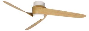 Stropný ventilátor s LED osvetlením Groenland, drevo, DC, tichý, CCT – Mantra Mantra Iluminación, Groenland, stmievateľné, Drevo, Obývacia izba, Plast, Moderný