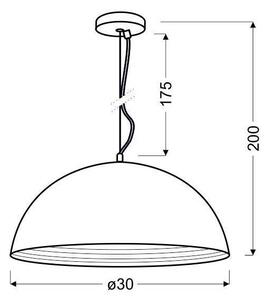 Luster na lanku DORADA 1xE27/60W/230V meď