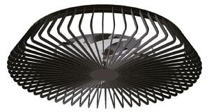 Inteligentný stropný ventilátor Himalaya s LED osvetlením, čierny, DC, tichý – Mantra Iluminación, Himalaya, stmievateľné, Čierna, Obývacia izba, Kov, Moderný