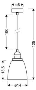 Luster na lanku VOICE 1xE27/40W/230V
