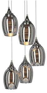 Luster na lanku MARINA 5xE27/60W/230V chróm
