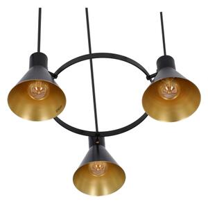 Luster na lanku MORE 3xE27/40W/230V čierna