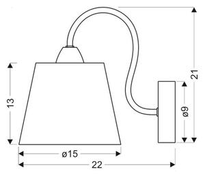 Nástenné svietidlo LUK 1xE14/40W/230V