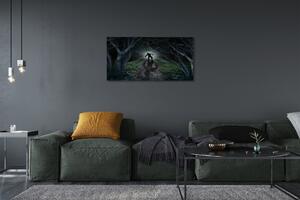 Obraz canvas strom formu temného lesa 100x50 cm