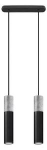 Sollux SL.0651 - Luster na lanku BORGIO 2xGU10/40W/230V betón/kov čierna