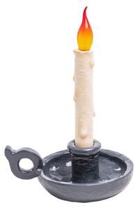 Stolové Lampa SELETTI, Grimm Bugia, stmievateľné, Sivá, Obývacia izba, Plast, Dizajnový
