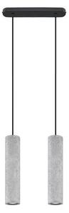Sollux SL.0654 - Luster na lanku LUVO 2xGU10/40W/230V betón/čierna
