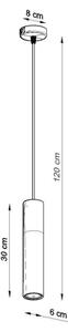Sollux SL.0650 - Luster na lanku BORGIO 1xGU10/40W/230V betón/kov čierna