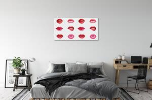 Obraz canvas Červené a ružové pery 100x50 cm