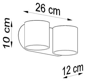 Sollux SL.0660 - Nástenné bodové svietidlo ORBIS 2xG9/40W/230V čierna