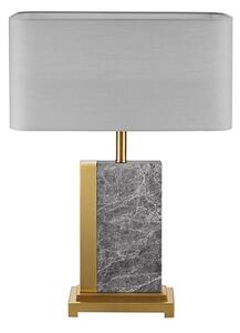 Estila Stolová lampa Miracul v glamour štýle s podstavou z mramoru sivej farby a kovu v zlatej farbe 65 cm