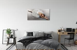 Obraz canvas Žena biele balerína šaty 100x50 cm