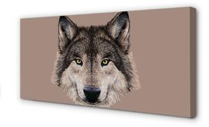 Obraz na plátne maľované vlk 100x50 cm