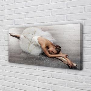 Obraz canvas Žena biele balerína šaty 100x50 cm