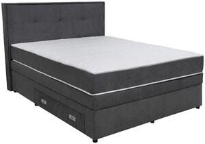 BOXSPRINGOVÁ POSTEĽ, 160/200 cm, tmavosivá Hom`in - Postele