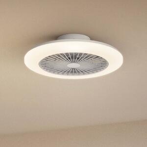 Stropný ventilátor Philips LED Amigo, lesklá biela, 58 cm,, Biela / opálová, Obývacia izba / jedáleň, Plast, Moderný
