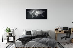 Obraz canvas Čiernom pozadí White mapa 100x50 cm